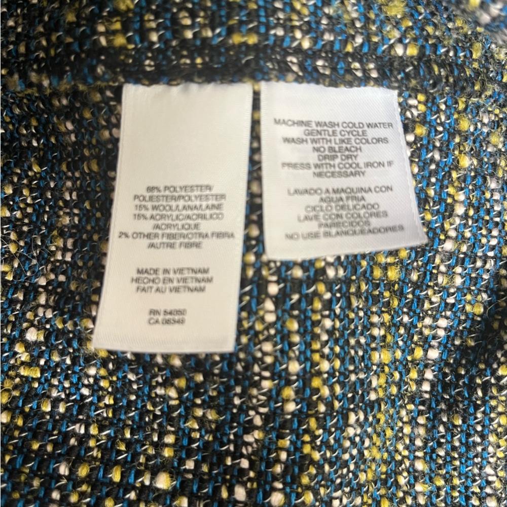 QMack Navy Multicolor Tweed Crop Jacket - Picture 6 of 6